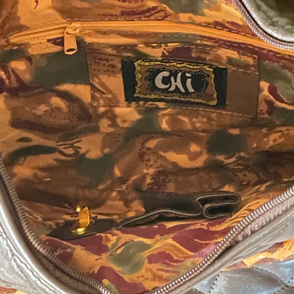 Carlos Falchi Designer Hobo Quilted Brown Handbag - Picture 12 of 16